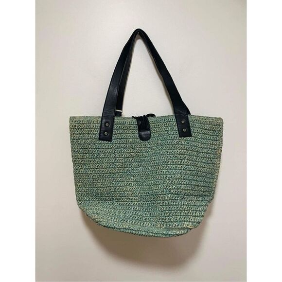 New Free People En Riva Raffia Tote 19L x 14H x 8 W - Picture 8 of 9